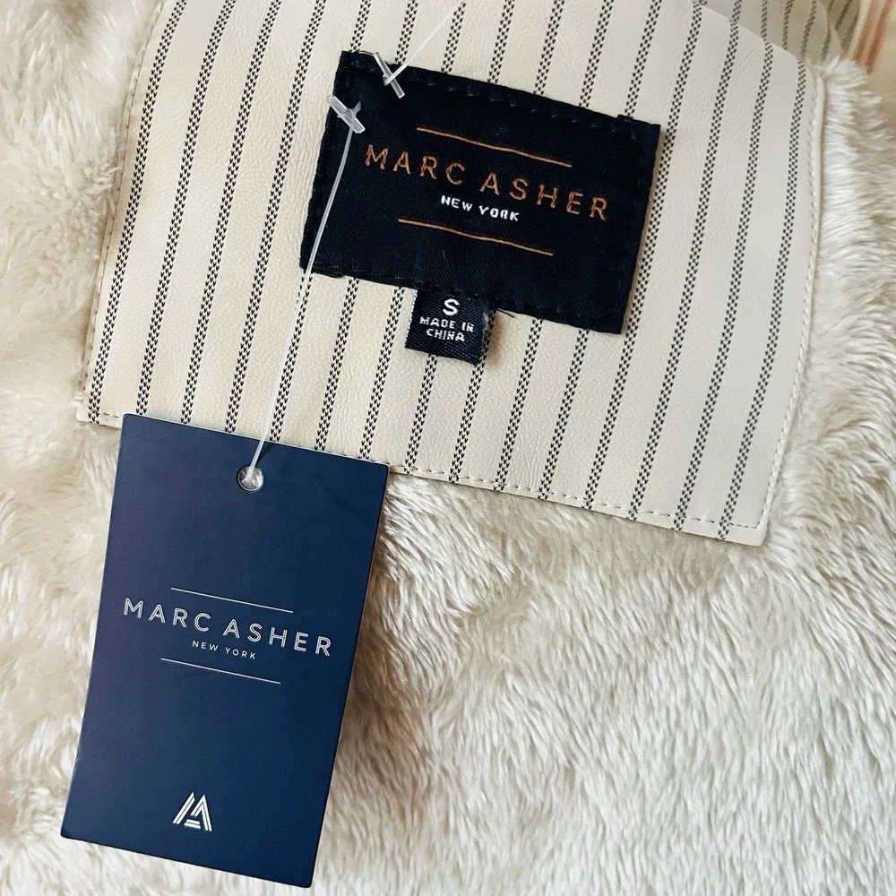 NWT Marc Asher Men's Lined Collared Shirt Shacket Trucker Jacket Size‎ S